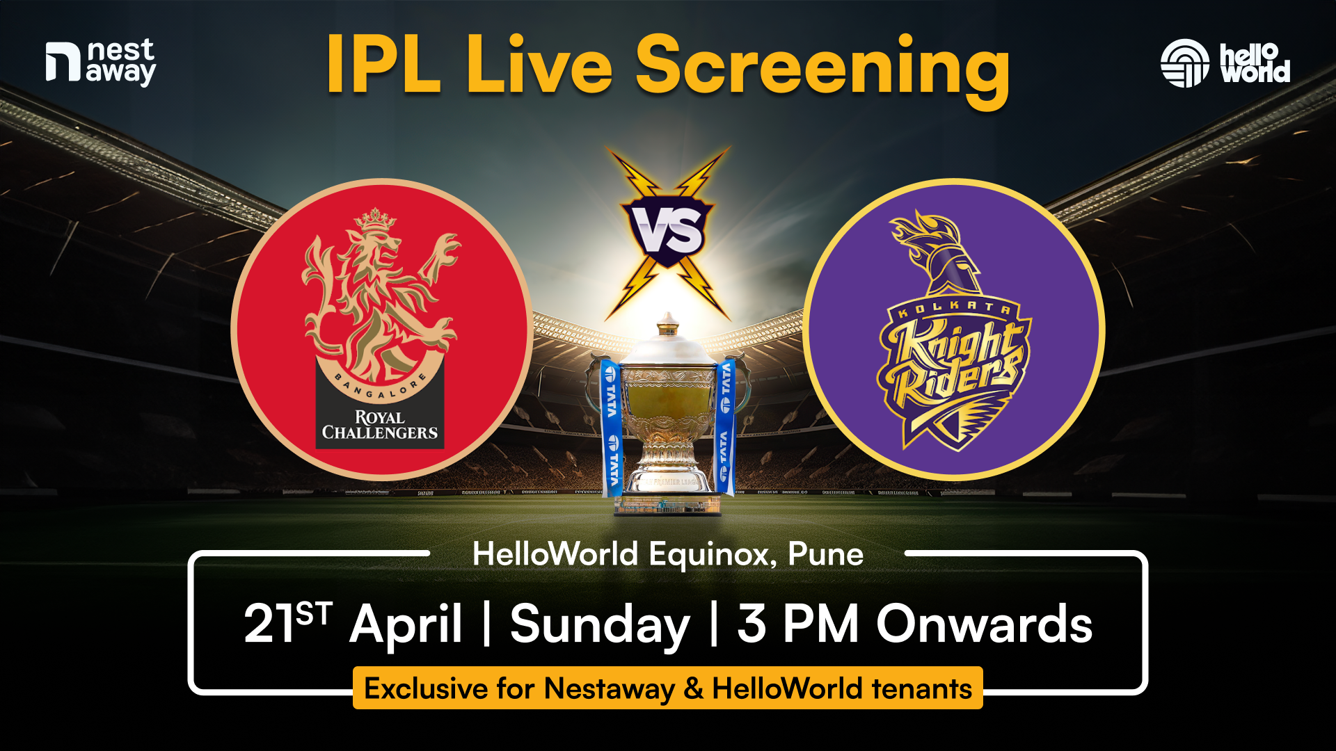 HelloWorld event IPL Live Screening