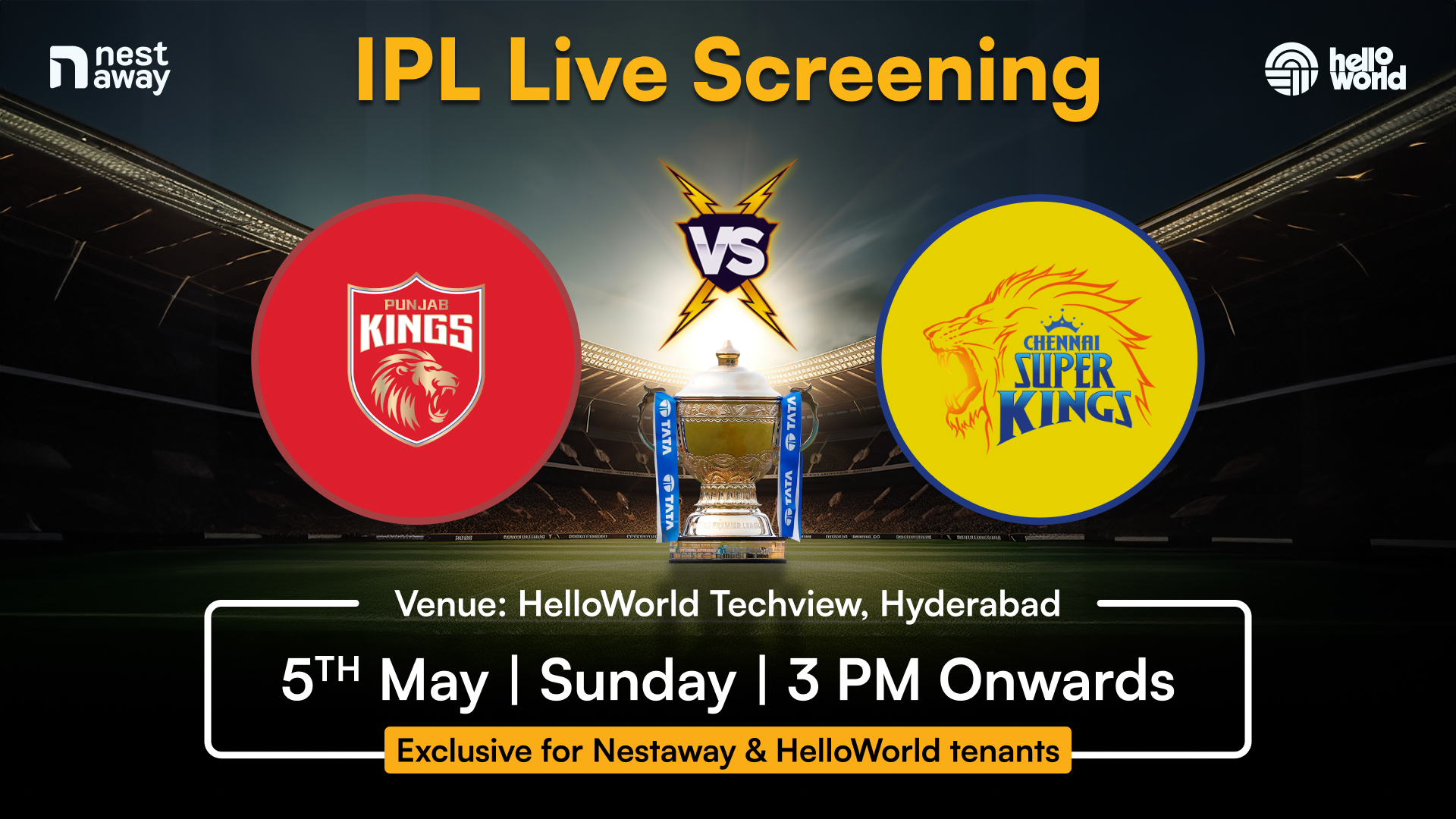 HelloWorld event IPL Live Screening