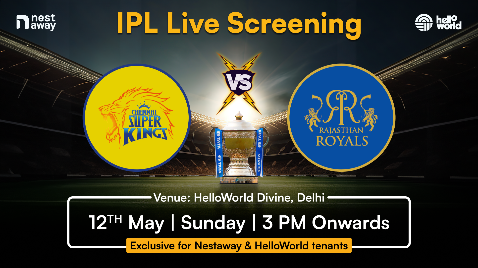 HelloWorld event IPL Live Screening