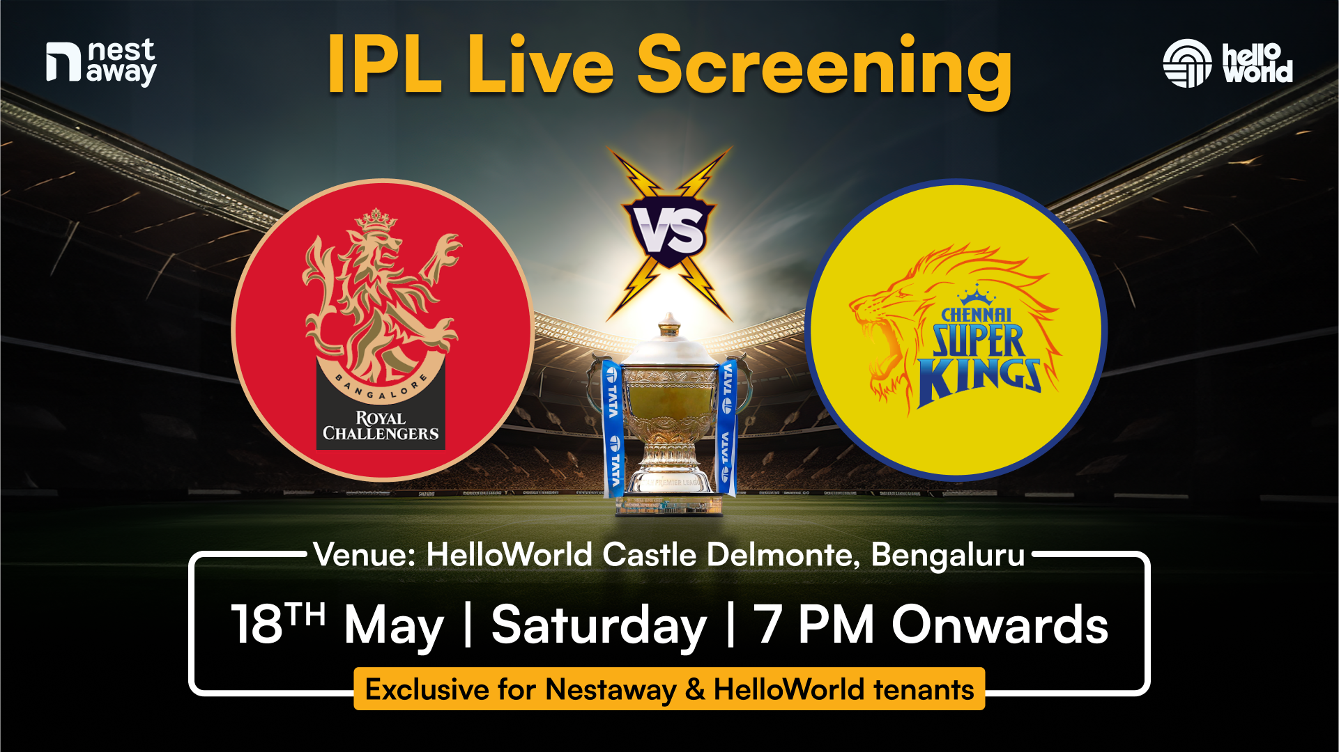 HelloWorld event IPL Live Screening
