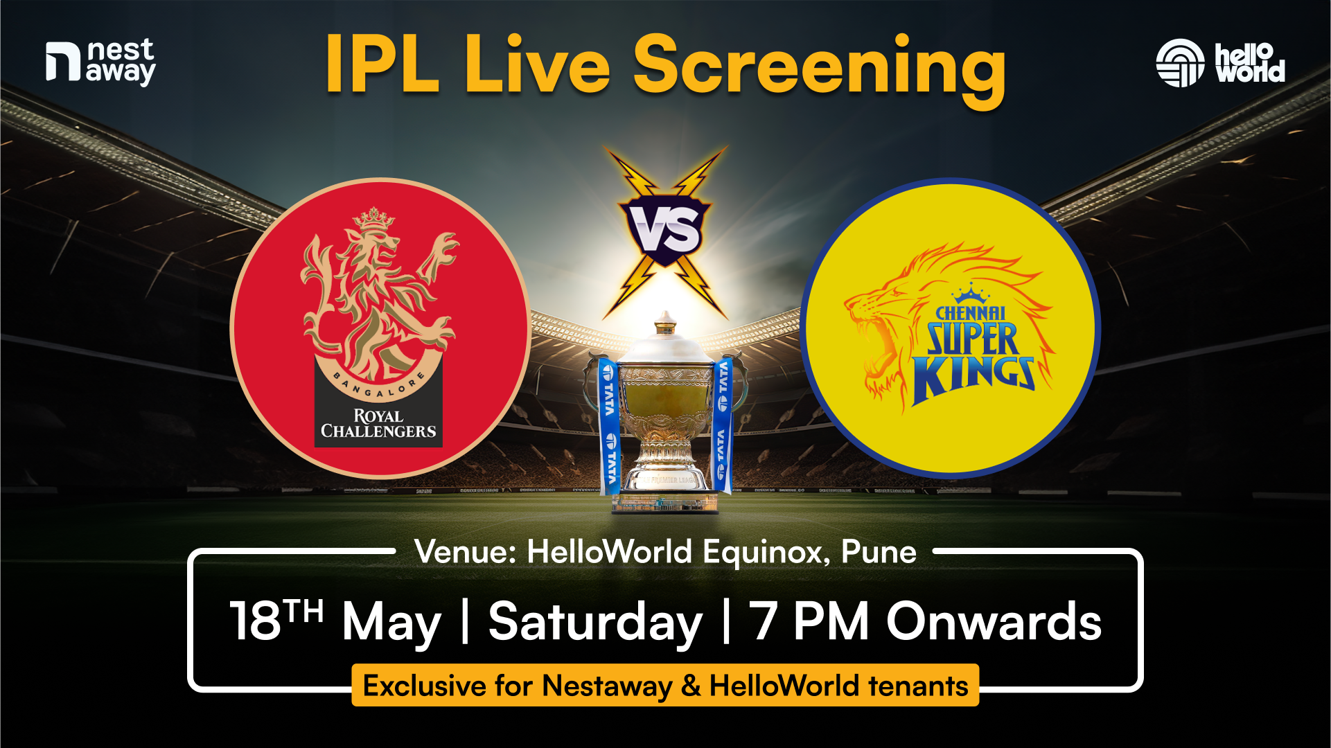 HelloWorld event IPL Live Screening