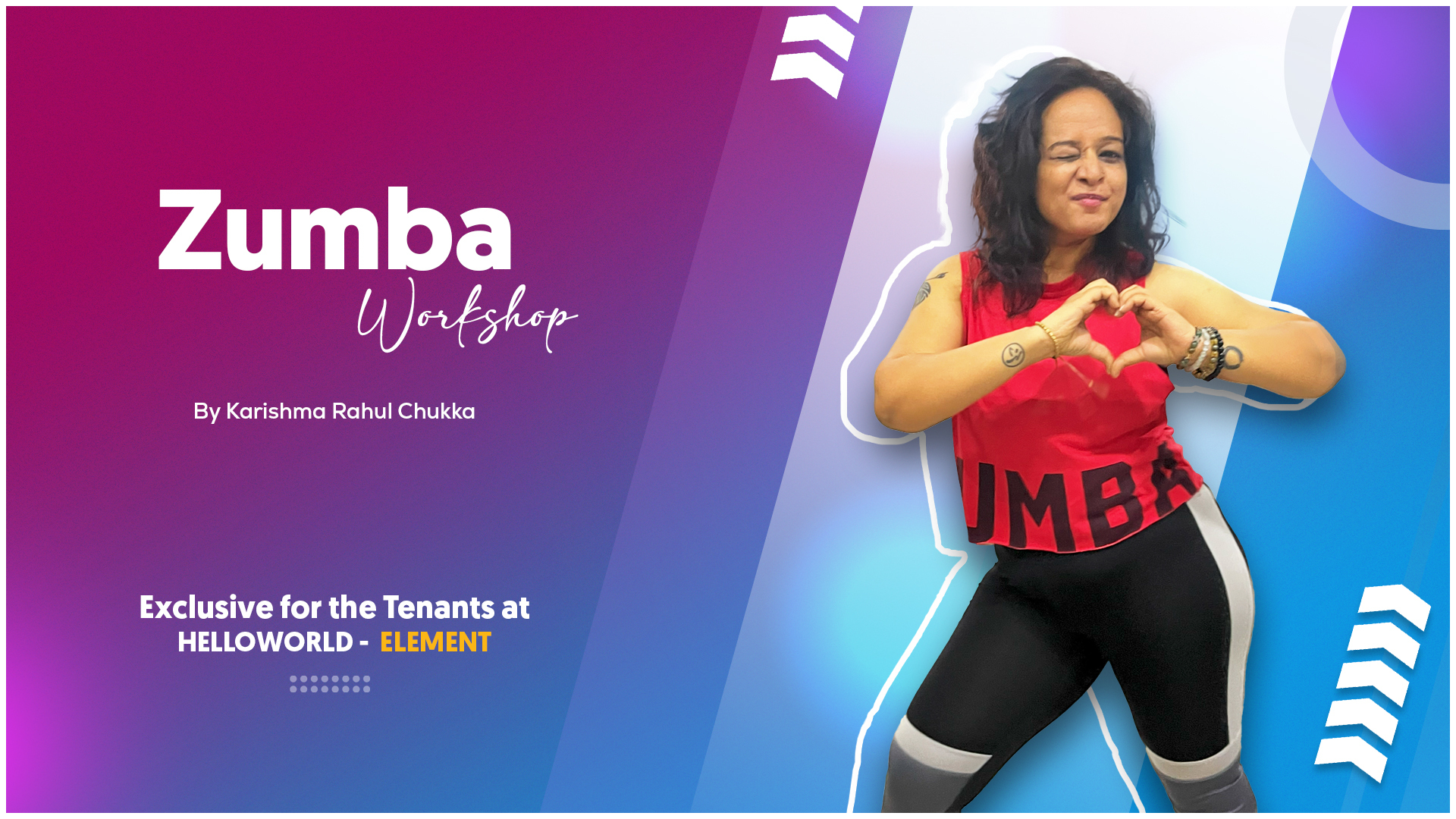 HelloWorld event Zumba Session ft. Karishma Rahul Chukka